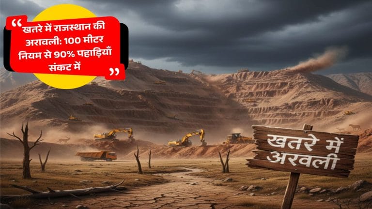 खतरे में राजस्थान की अरावली 100 मीटर नियम से 90% पहाड़ियाँ संकट में By RajaSthan MADe