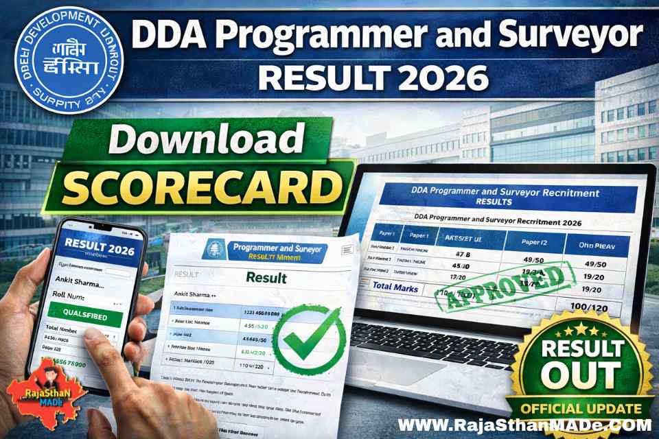 DDA Programmer and Surveyor Result 2026 – Download Scorecard