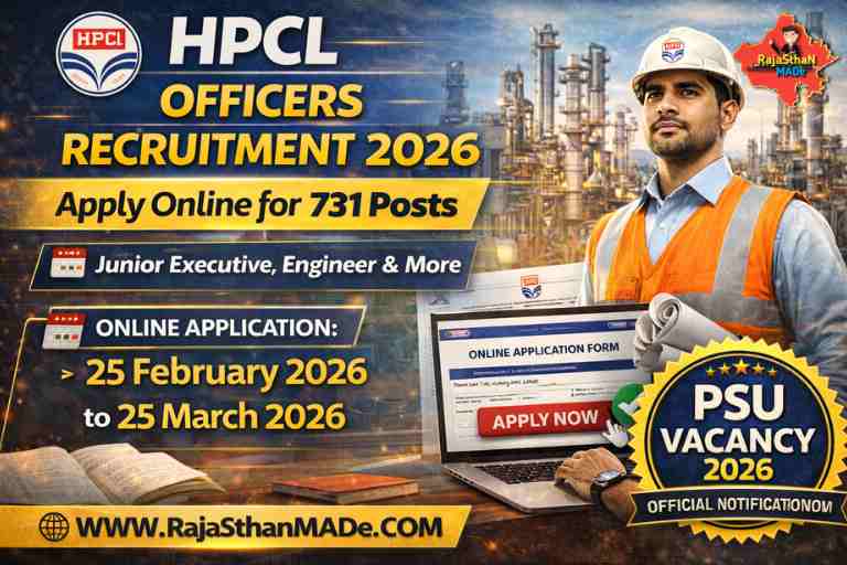 HPCL Officers Recruitment 2026 - Apply Online for 731 Junior Executive, Engineer and More Posts