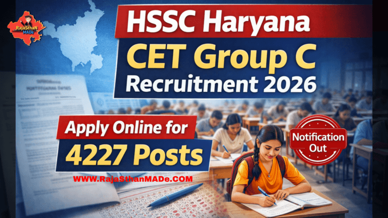 HSSC Haryana CET Group C Recruitment 2026 Apply Online for 4227 Post, Notification Out