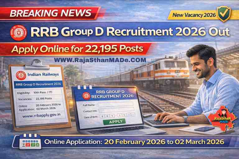 RRB Group D Recruitment 2026 – Apply Online for 22,195 Posts