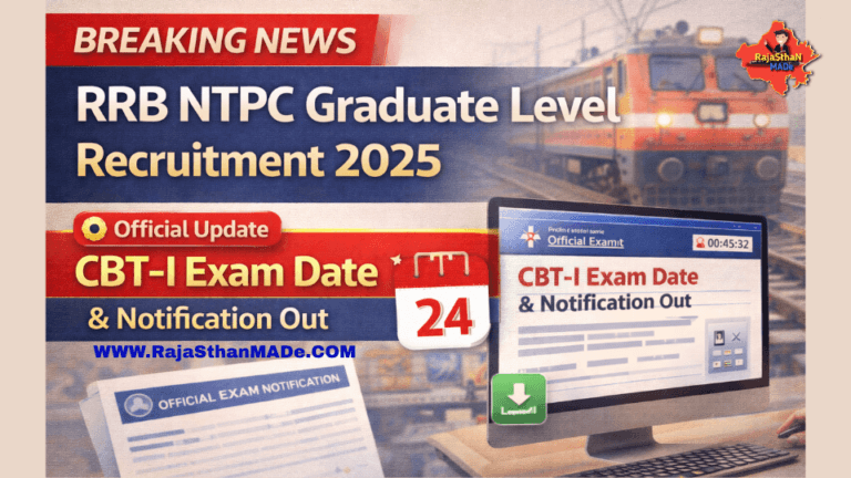 RRB NTPC Graduate Level Recruitment 2025 CBT-I Exam Date, Notification Out