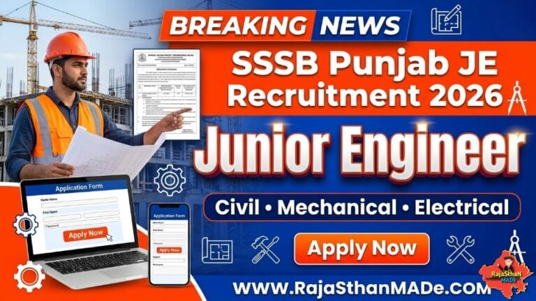 PSSSB JE Recruitment 2026