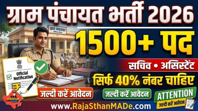 Panchayati Raj Vibhag Recruitment 2026 Panchayat Secretary Vacancy 2026 Panchayati Raj Department Job