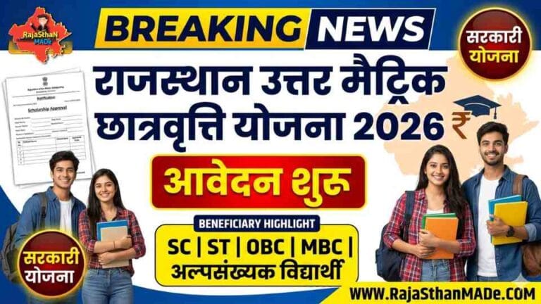 Rajasthan Uttar Matric Scholarship 2026 By RajaSthan MADe