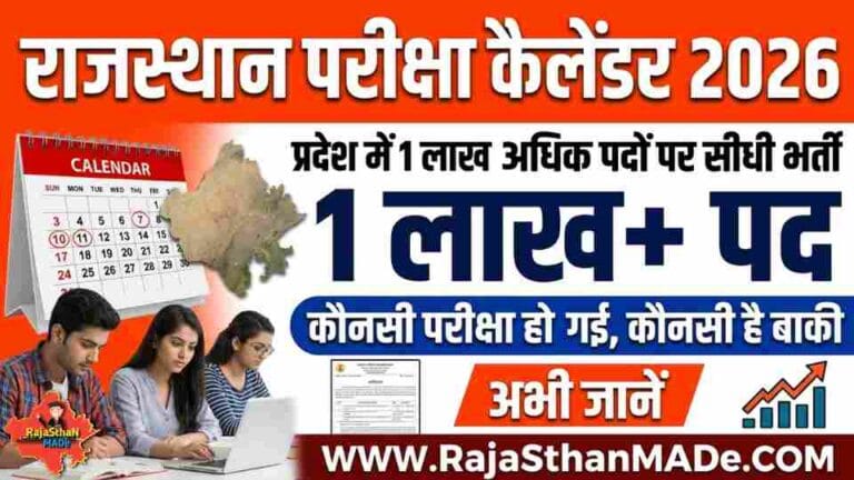 Rajasthan Exam Calendar 2026