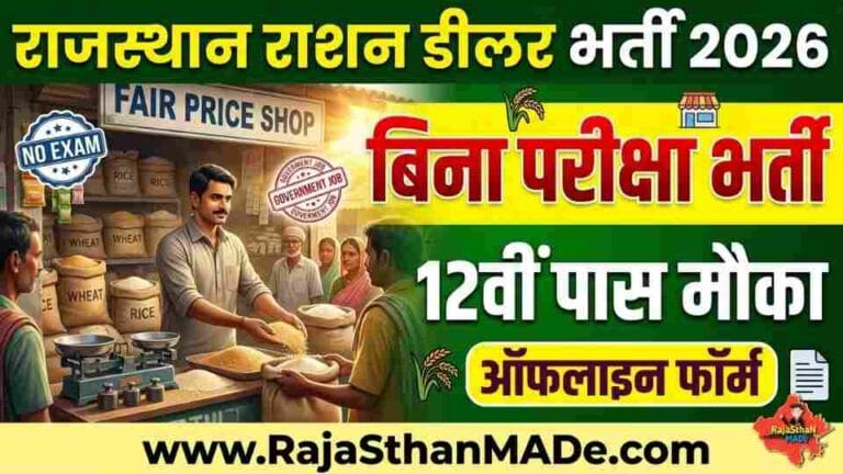 Rajasthan Ration Dealer Bharti 2026 OUT : 🔥 12वीं पास के लिए बिना परीक्षा भर्ती, ऐसे करें आवेदन