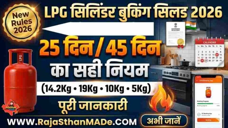 LPG Cylinder Booking Rules 2026 25 दिन और 45 दिन का सही नियम