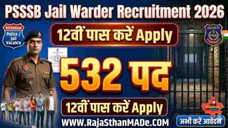PSSSB Jail Warder Recruitment 2026