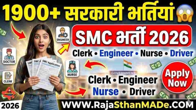 SMC Recruitment 2026 1900 पदों पर भर्ती शुरू, यहां से करें आवेदन