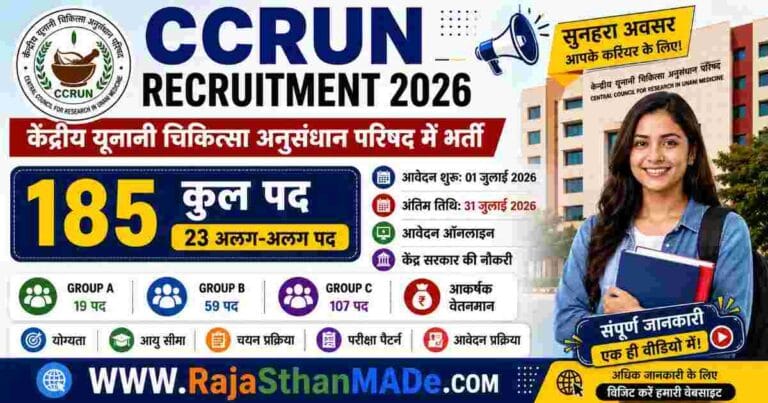 CCRUM Delhi Recruitment 2026: केंद्रीय यूनानी चिकित्सा अनुसंधान परिषद में 10वीं 12वीं पास के लिए भर्ती का नोटिफिकेशन जारी