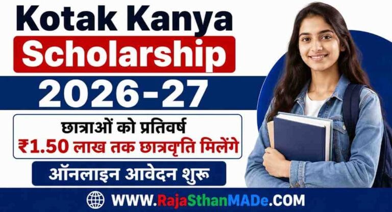 Kotak Kanya Scholarship 2026-27: छात्राओं को प्रतिवर्ष ₹1.50 लाख तक छात्रवृति मिलेंगे, ऑनलाइन आवेदन शुरू
