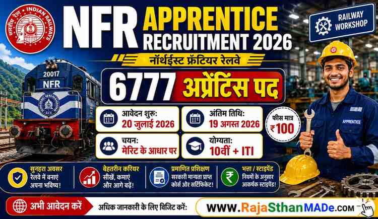 Northeast Frontier Railway Recruitment 2026