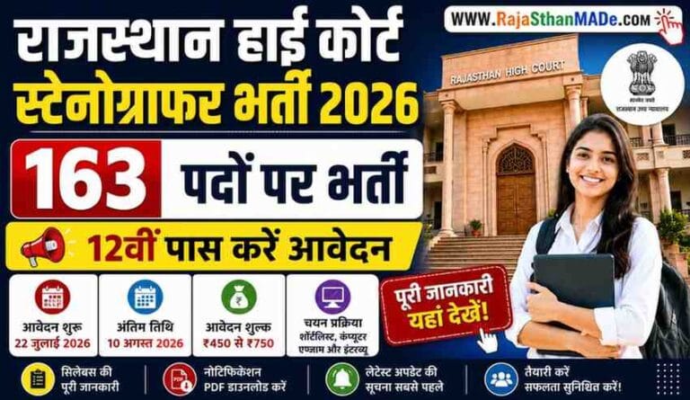 Rajasthan High Court Stenographer Recruitment 2026