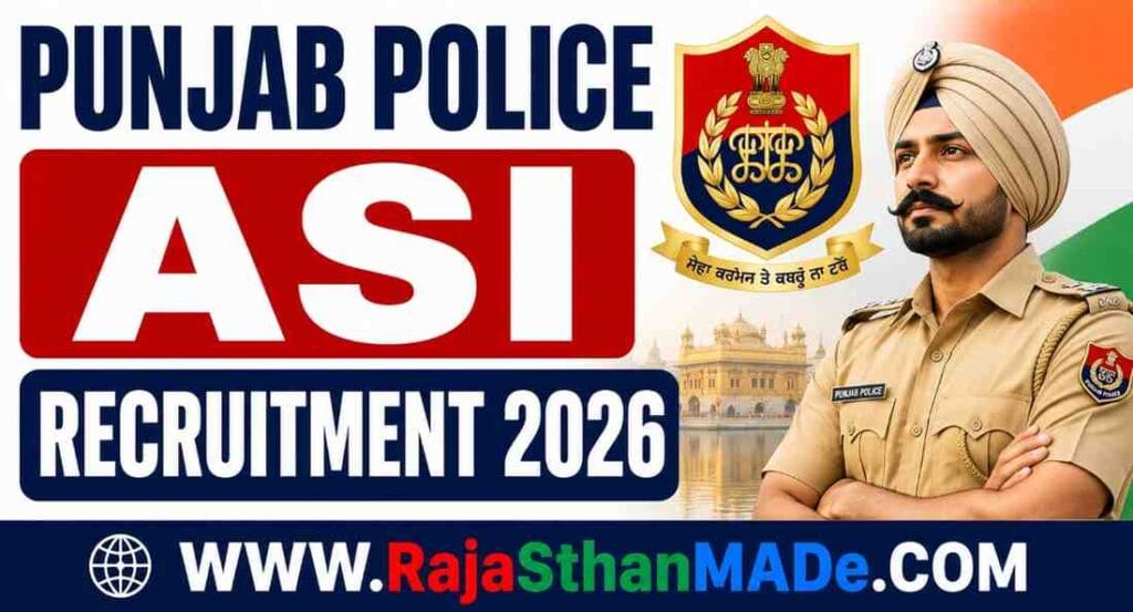 Punjab Police ASI Recruitment 2026
