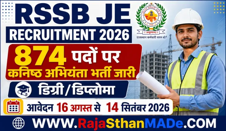 RSSB JE Recruitment 2026