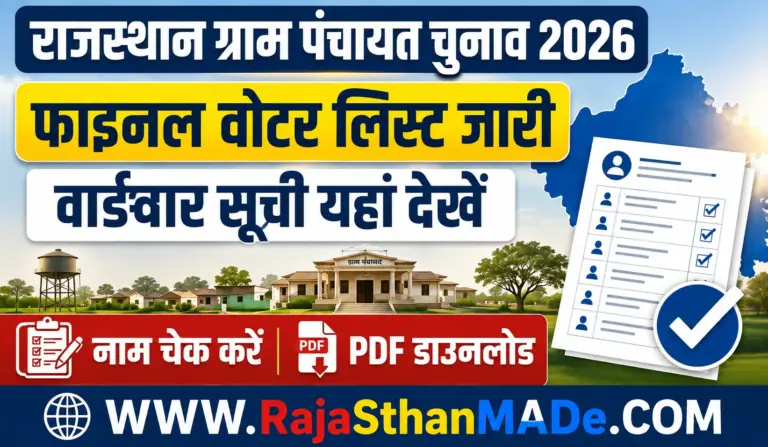 Rajasthan Gram Panchayat Chunav Voter List 2026